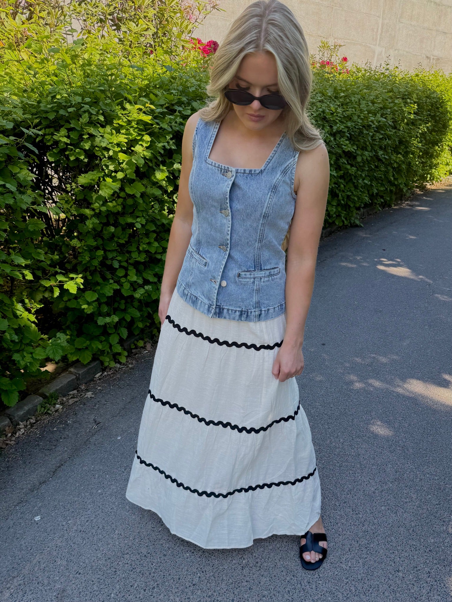 OBJJEN Tailored Waistcoat - Medium Blue Denim